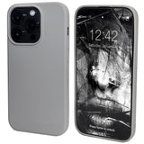 Cement Grey - Solid - Silicone Case for - iphone 12, 12 pro max, 13, 13 pro, 14, 14 pro, 15, 15 pro - Soft Microfiber Lining Scratch Resistant