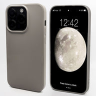 Griege - Solid - Silicone Case for - iphone 12, 12 pro max, 13, 13 pro, 14, 14 pro, 15, 15 pro - Soft Microfiber Lining Scratch Resistant