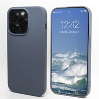 Lavander Ash - Solid - Silicone Case for - iphone 12, 12 pro max, 13, 13 pro, 14, 14 pro, 15, 15 pro - Soft Microfiber Lining Scratch Resistant