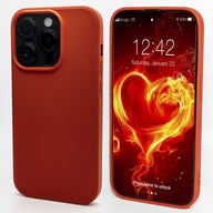 Red - Solid - Silicone Case for - iphone 12, 12 pro max, 13, 13 pro, 14, 14 pro, 15, 15 pro - Soft Microfiber Lining Scratch Resistant