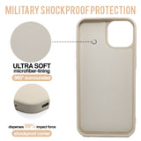 Antique - Solid - Silicone Case for - iphone 12, 12 pro max, 13, 13 pro, 14, 14 pro, 15, 15 pro - Soft Microfiber Lining Scratch Resistant