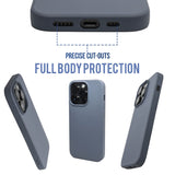 Lavander Ash - Solid - Silicone Case for - iphone 12, 12 pro max, 13, 13 pro, 14, 14 pro, 15, 15 pro - Soft Microfiber Lining Scratch Resistant