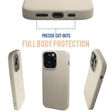 Antique - Solid - Silicone Case for - iphone 12, 12 pro max, 13, 13 pro, 14, 14 pro, 15, 15 pro - Soft Microfiber Lining Scratch Resistant