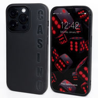 Casino - Print - Silicone Case for - iphone 12, 12 pro max, 13, 13 pro, 14, 14 pro, 15, 15 pro - Soft Microfiber Lining Scratch Resistant