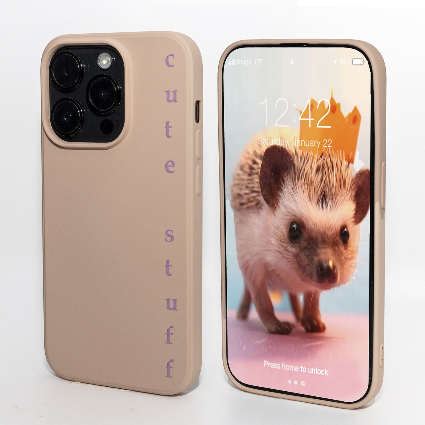 Cute Stuff - Print - Silicone Case for - iphone 12, 12 pro max, 13, 13 pro, 14, 14 pro, 15, 15 pro - Soft Microfiber Lining Scratch Resistant