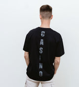 Casino - Print - T-TAM Unisex Oversized Crew Neck Cotton Short Sleeve Printed Letter T-Shirt, 100% Soft Cotton