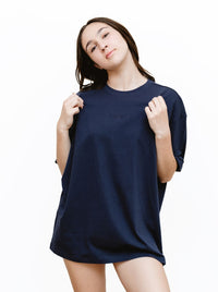 Starless Night - Print - T-TAM Unisex Oversized Crew Neck Cotton Short Sleeve Printed Letter T-Shirt, 100% Soft Cotton