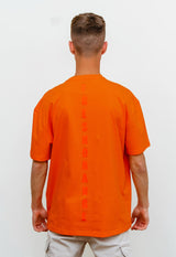 Fresh Orange - Print - T-TAM Unisex Oversized Crew Neck Cotton Short Sleeve Printed Letter T-Shirt, 100% Soft Cotton