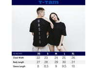 Rose - Print - T-TAM Unisex Oversized Crew Neck Cotton Short Sleeve Printed Letter T-Shirt, 100% Soft Cotton