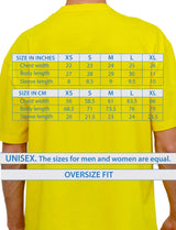 Yellow -Basic- Solid - No Print- T-TAM Unisex Oversized Crew Neck Cotton Short Sleeve T-Shirt, 100% Soft Cotton